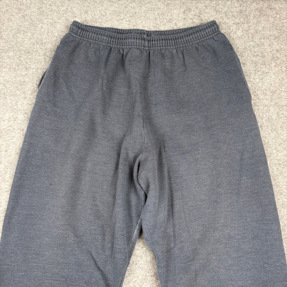 Vintage 90s Fruit of the Loom Sweatpants‎ Mens Large Blue Heather Fleece Joggers